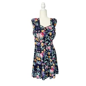 90s Floral Sleeveless Dress
